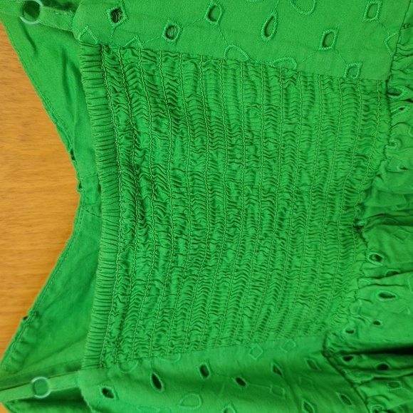 a new day Lined Green Eyelet Midi Dress - Picture 10 of 14